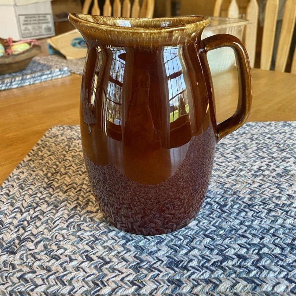 Vintage Hull 6 3/4” Pitcher - “Brown Drip”